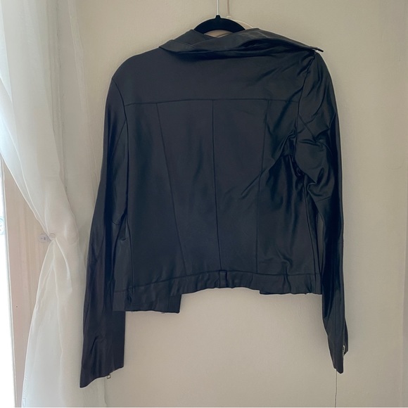 Faux leather black Biker jacket - Picture 4 of 4